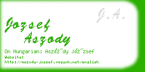 jozsef aszody business card